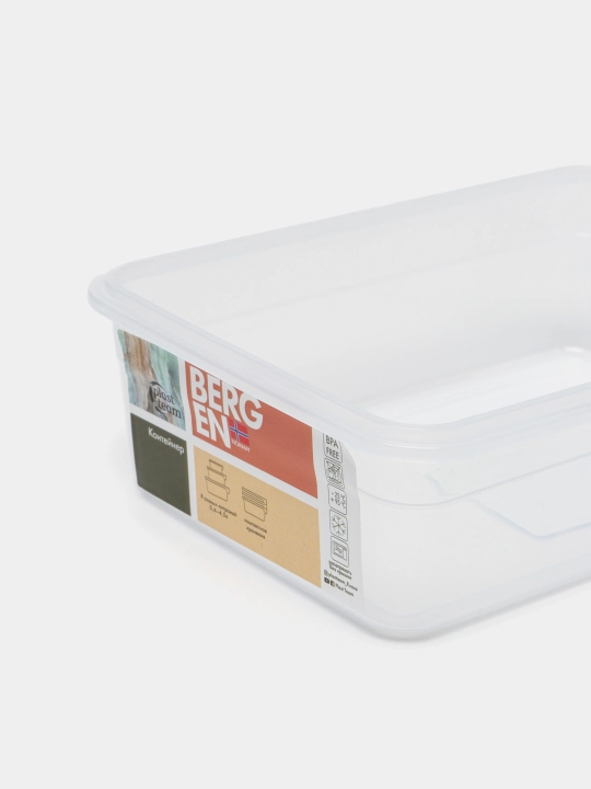 Контейнер для продуктов, для холодильника или микроволновки, Plast Team Bergen