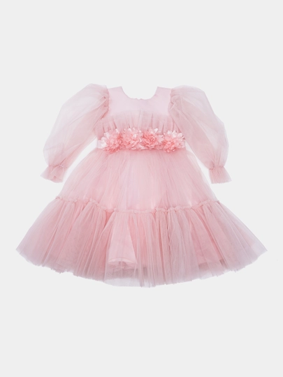 Праздничное, пышное, платье для девочек — FSHKIDS-ПЛАТЬЕ2-ПУДР-4ГОДА5