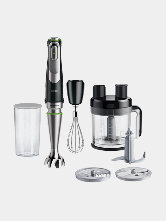 Braun MQ9175XL MultiQuick 9 qoshib olinadigan blender, 1200 Vt, 2 litr kombayner