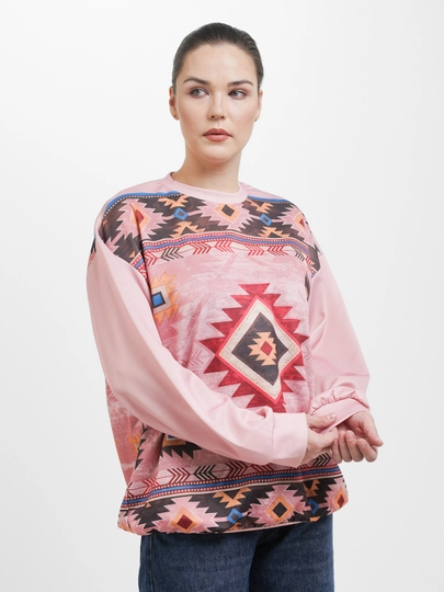 Ayollar uchun mikrofiber yarim bosma sviter - 