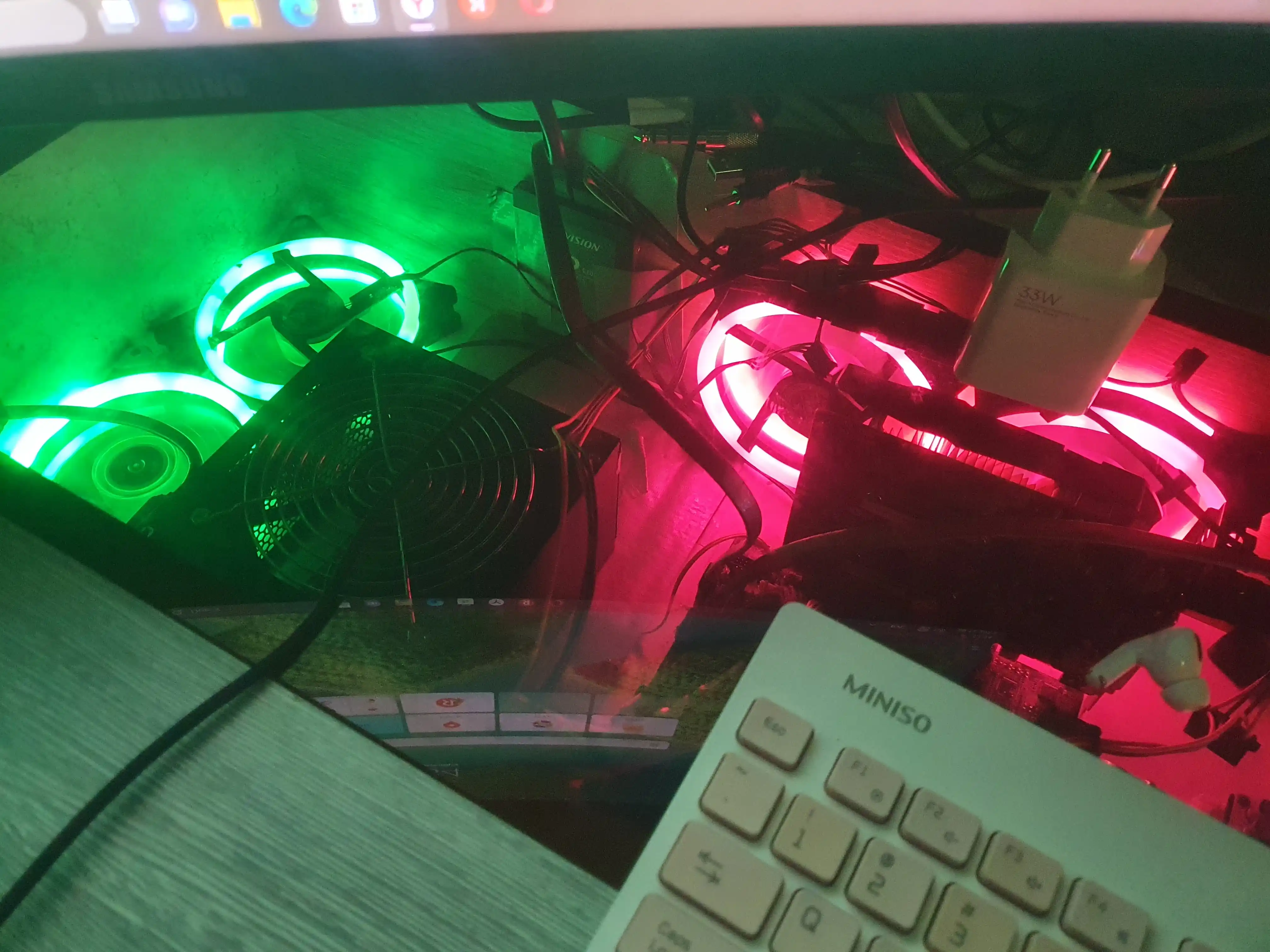 Kompyuter sovutish ventilyatori, 120 mm, yuqori havo oqimi, RPM, 12V, DC. LED yorug'lik bilan