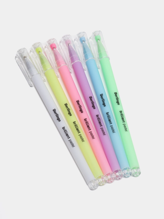 Набор гелевых ручек Berlingo "Brilliant Pastel", 6 шт, 0.8 мм - 