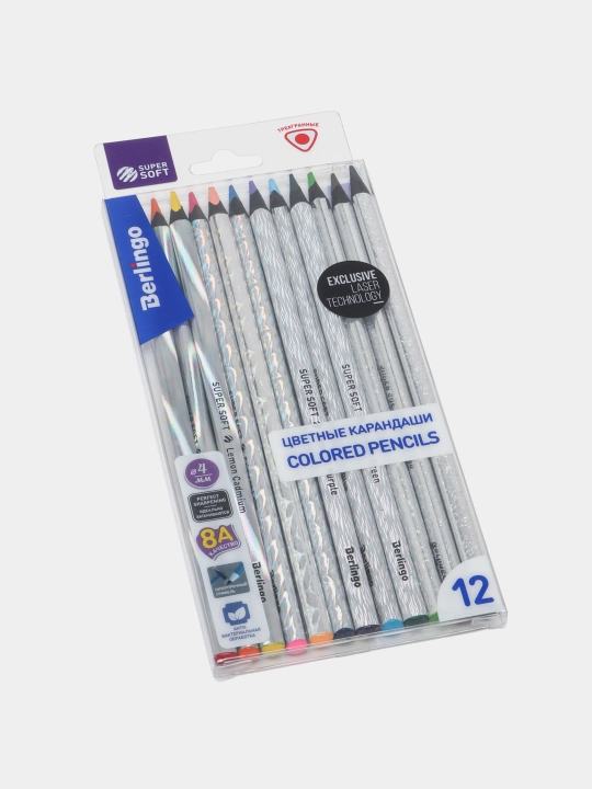Rangli qalamlar Berlingo "SuperSoft, Starlight", 12 ta rang