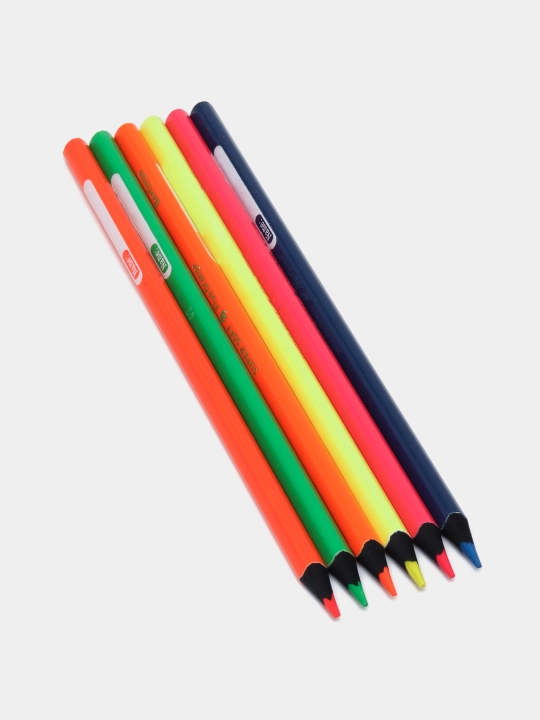 Lyuminestsentli rangli qalamlar Berlingo SuperSoft, 6 rang