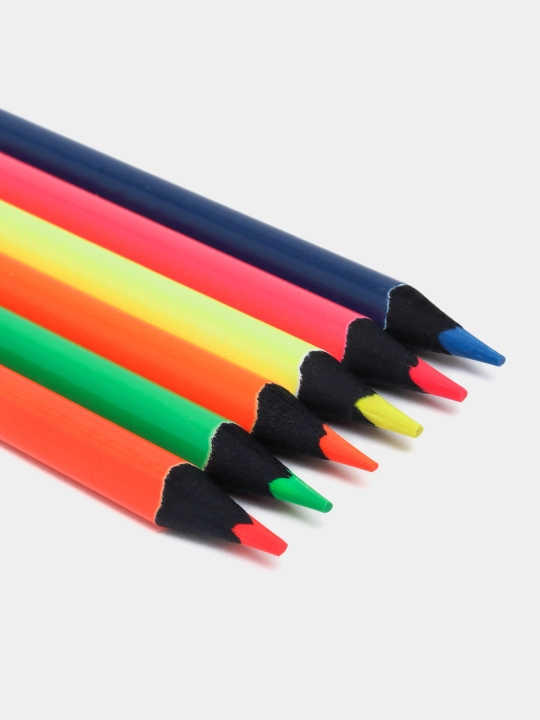 Lyuminestsentli rangli qalamlar Berlingo SuperSoft, 6 rang