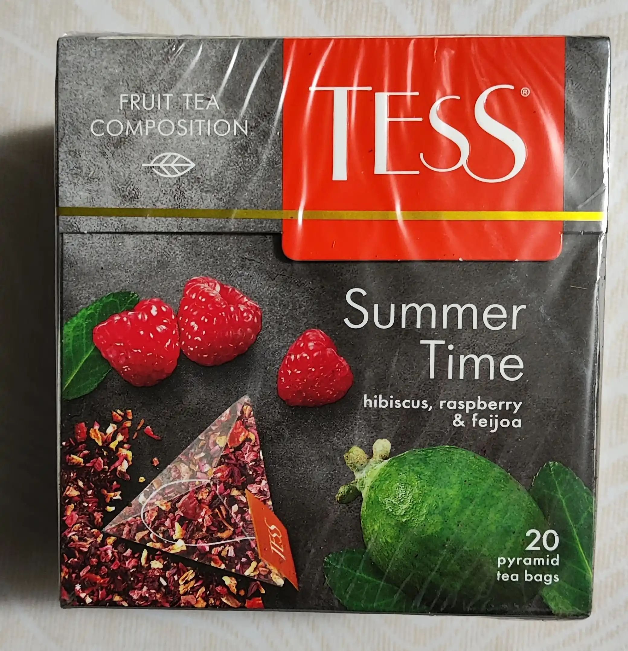 Qora choy Tess Summer time piramidalarda, 1.8 gr * 20 dona