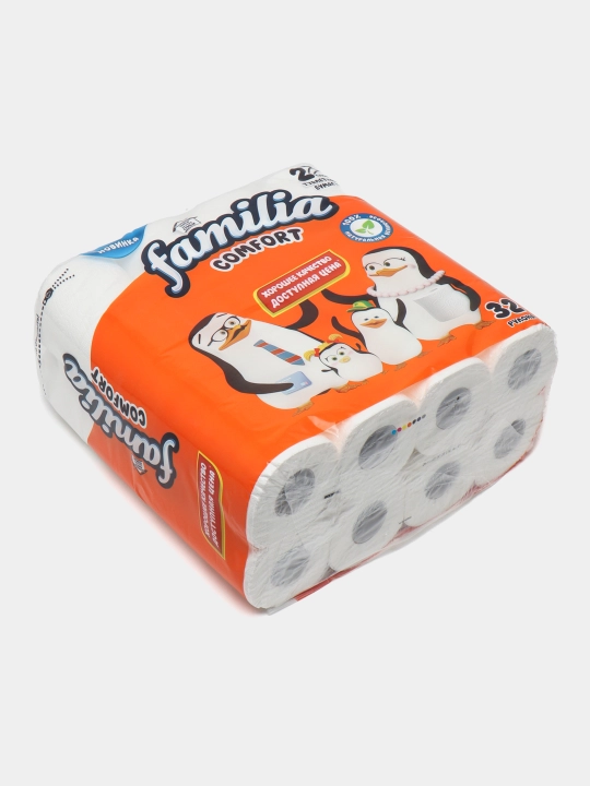 Туалетная бумага Familia Comfort, 2 слоя, 32 рулона