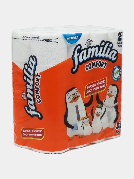 Tualet qog'ozi Familia Comfort, 2 qatlam, 32 rulon - 