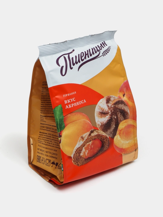 Пряники "Пшеницын", со вкусом абрикоса, 200 гр