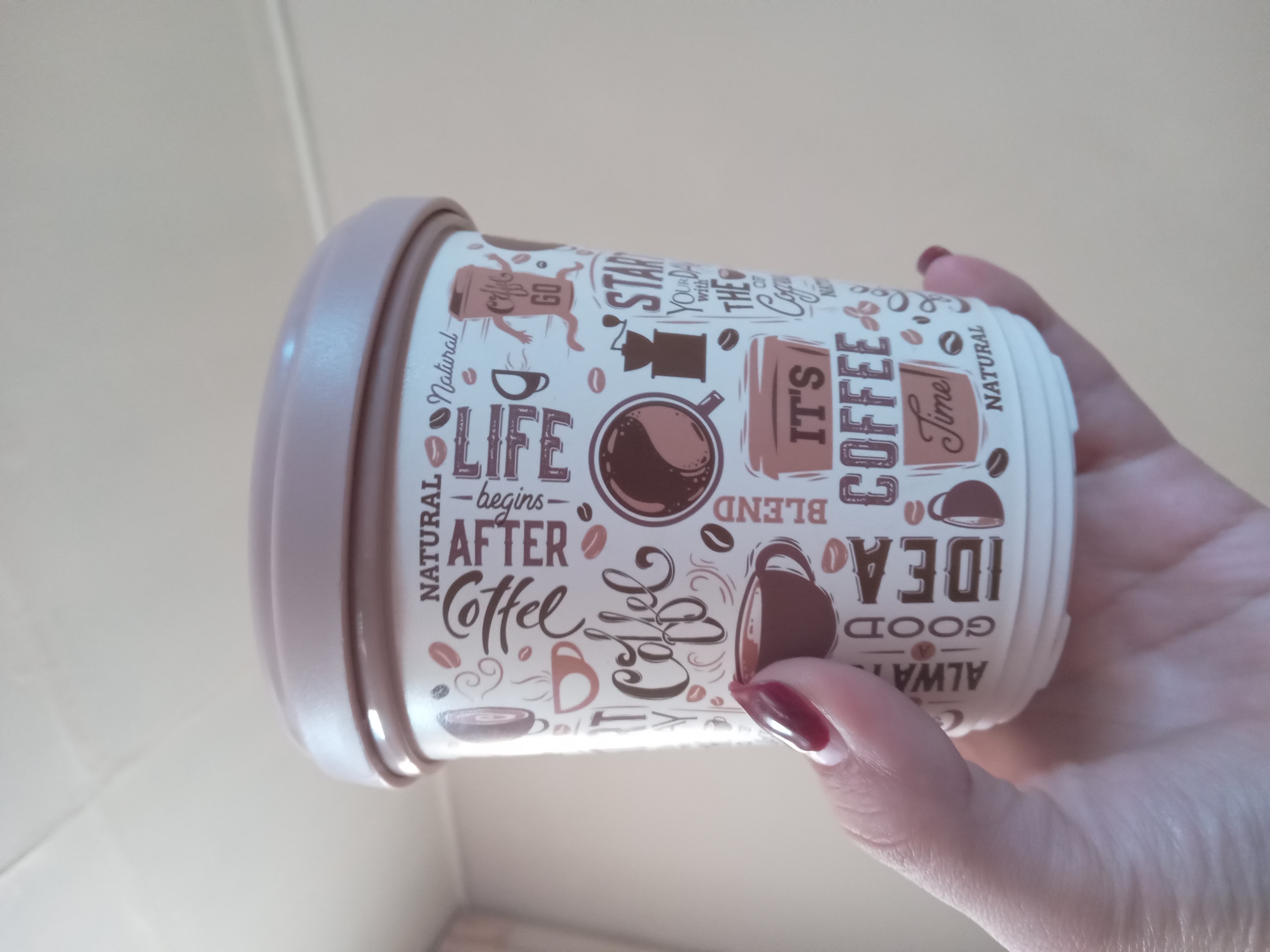 Termal stakan, ikki qoplamli, ichimliklar uchun, 300-400 ml
