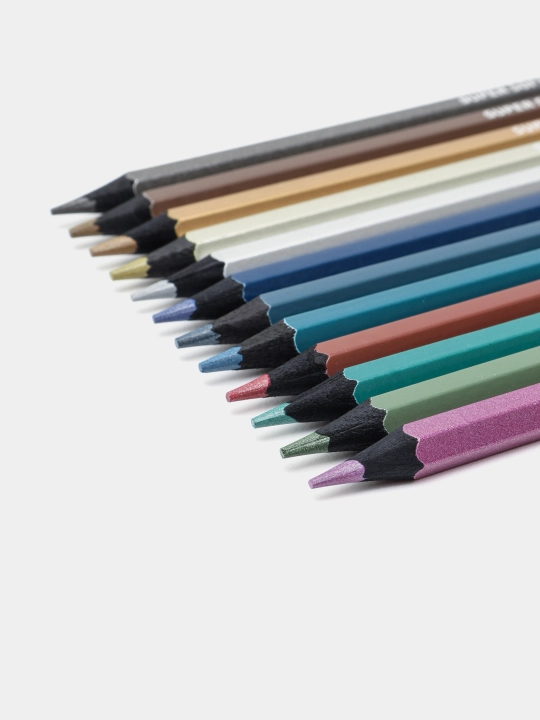 Rangli metall qalamlar Berlingo "SuperSoft. Metallic" 12 rang