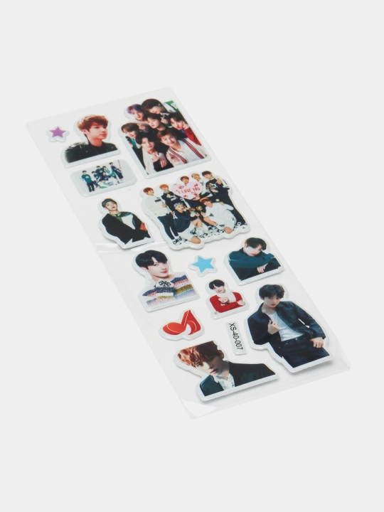 Stikerlari "BTS", 1 varaqda 12 ta stiker