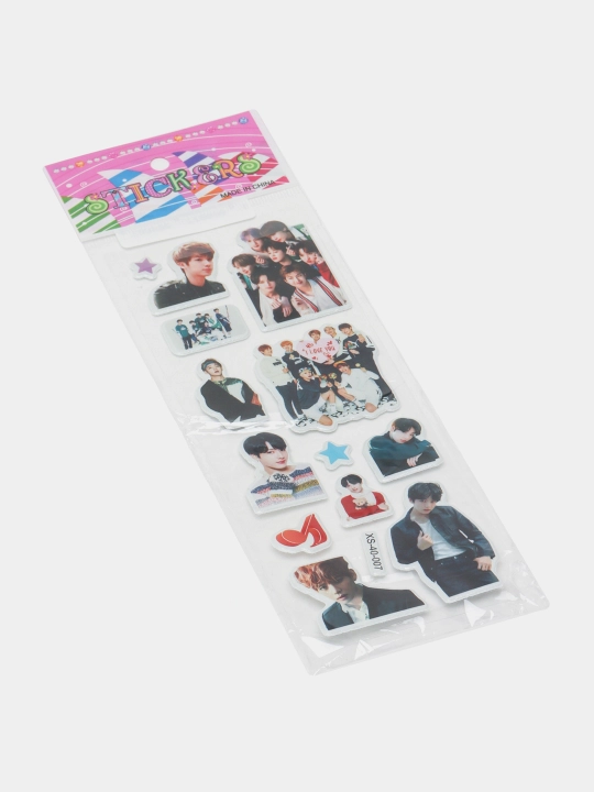 Stikerlari "BTS", 1 varaqda 12 ta stiker