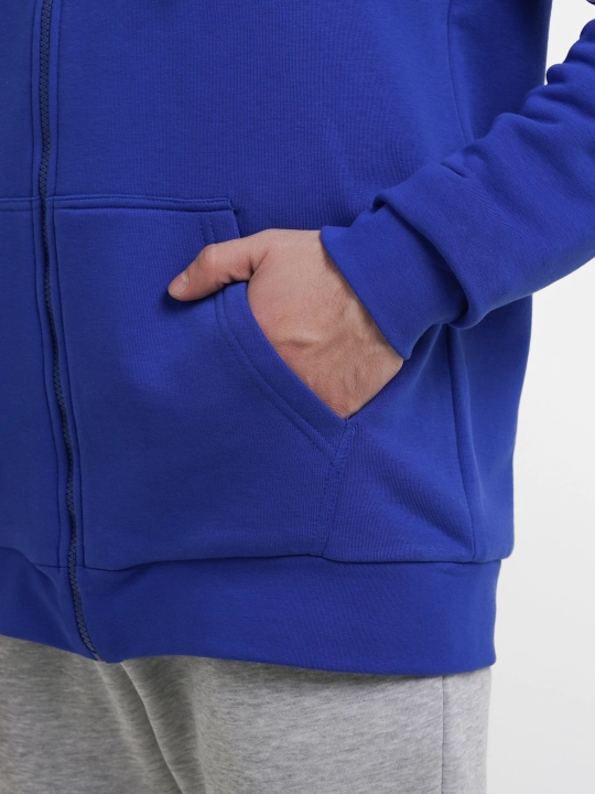 Зип толстовка с капюшоном, унисекс, из хлопка XS-3XL