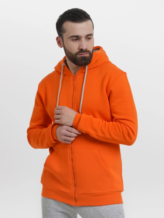 Zip tolstovka kapyushonli, uniseks, paxtadan XS-3XL