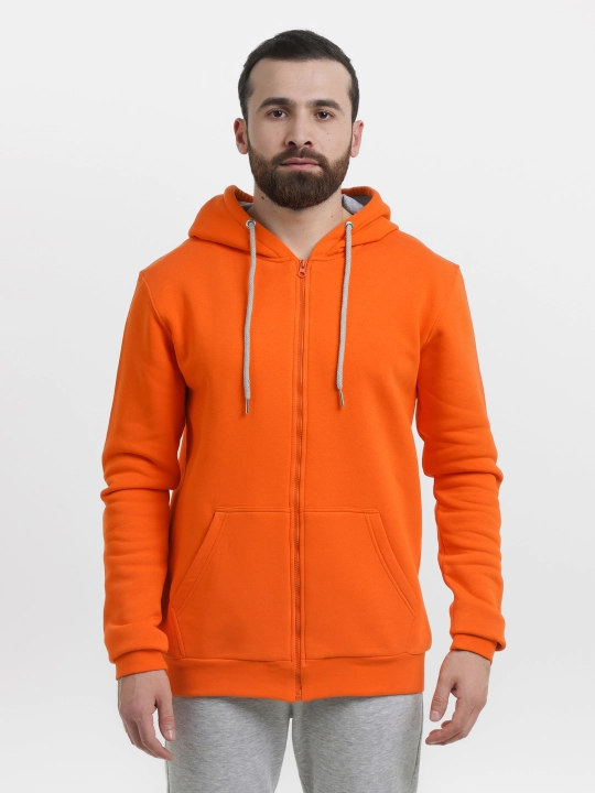 Zip tolstovka kapyushonli, uniseks, paxtadan XS-3XL