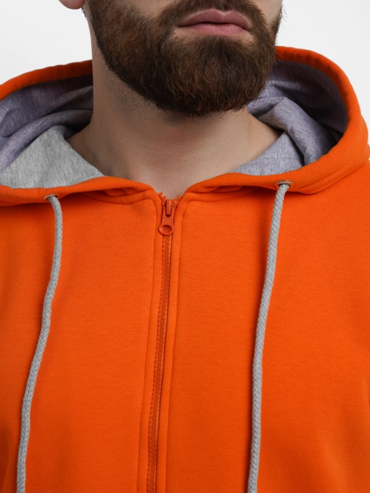 Zip tolstovka kapyushonli, uniseks, paxtadan XS-3XL
