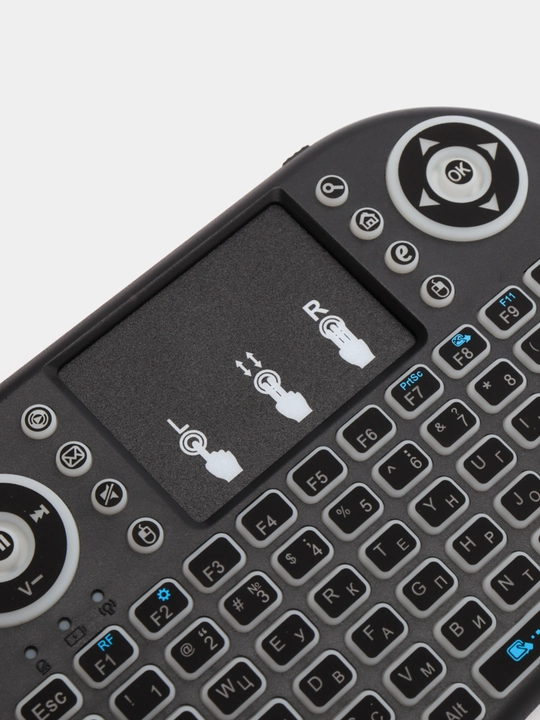Клавиатура мини i8 Mini Keyboard, с подсветкой, беспроводная, с тачпадом для СмартТВ, ПК