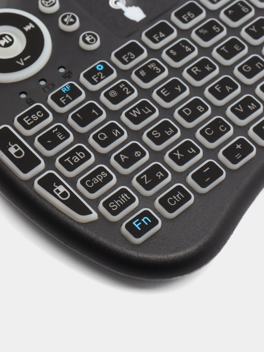 Клавиатура мини i8 Mini Keyboard, с подсветкой, беспроводная, с тачпадом для СмартТВ, ПК
