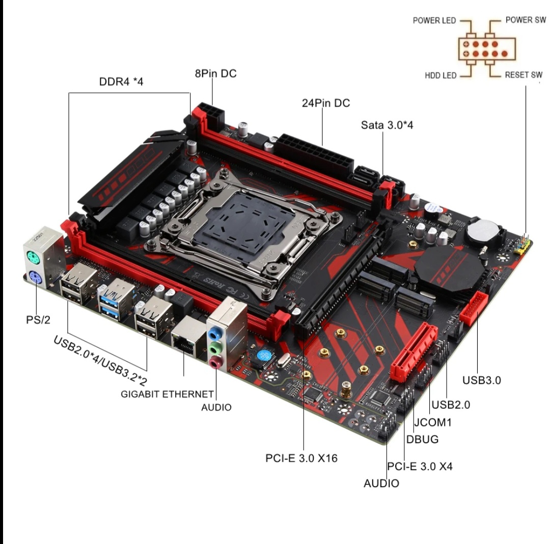 Материнская плата X99 ddr4 16/32gb e5-2640/50/70-v3 для современных игр и  программ купить по низким ценам в интернет-магазине Uzum (738455)