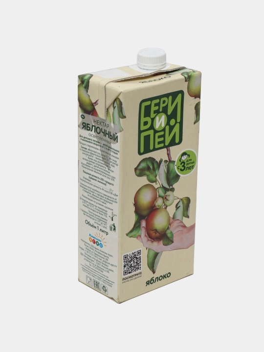 Qabul qiling va iching, bolalar uchun olma sharbati, 1 l
