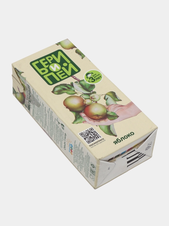 Qabul qiling va iching, bolalar uchun olma sharbati, 1 l