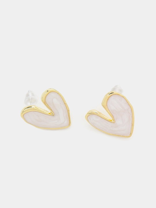 Серьги гвоздики в форме сердца, украшения для девушек, бижутерия