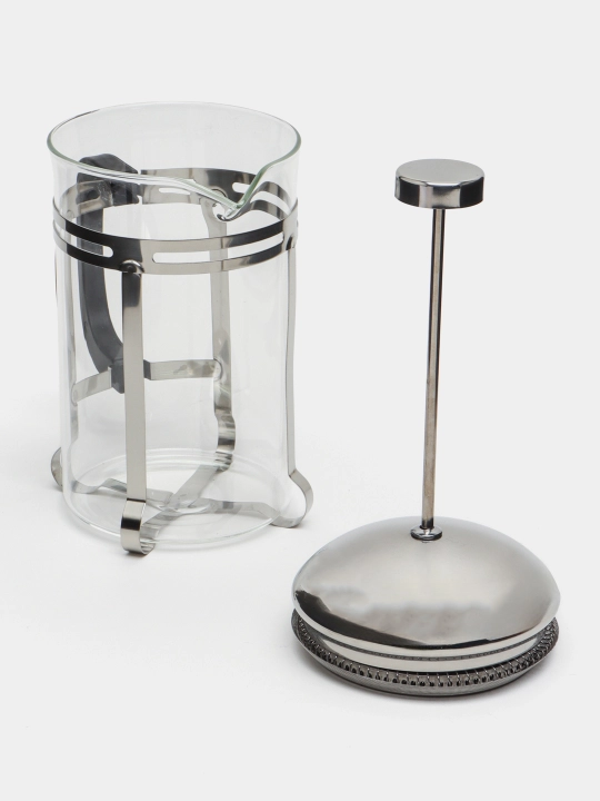 Culichefdan fransuz pressli shisha choynak kofe va choy uchun 350 ml, 600 ml, 800 ml, 1 litr