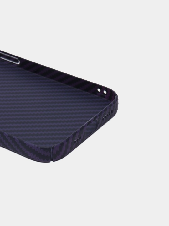 Karbonli g'ilof iPhone X, XR, 11, 12, 13, 14, 15, 16, mini, Pro, Pro Max uchun, qattiq