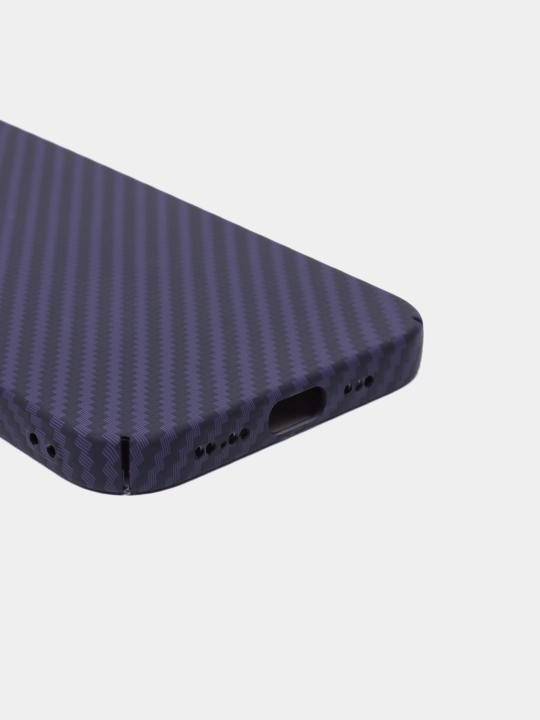 Karbonli g'ilof iPhone X, XR, 11, 12, 13, 14, 15, 16, mini, Pro, Pro Max uchun, qattiq