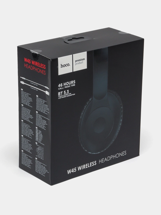 Наушники беспроводные, большие, Bluetooth с микрофоном W45
