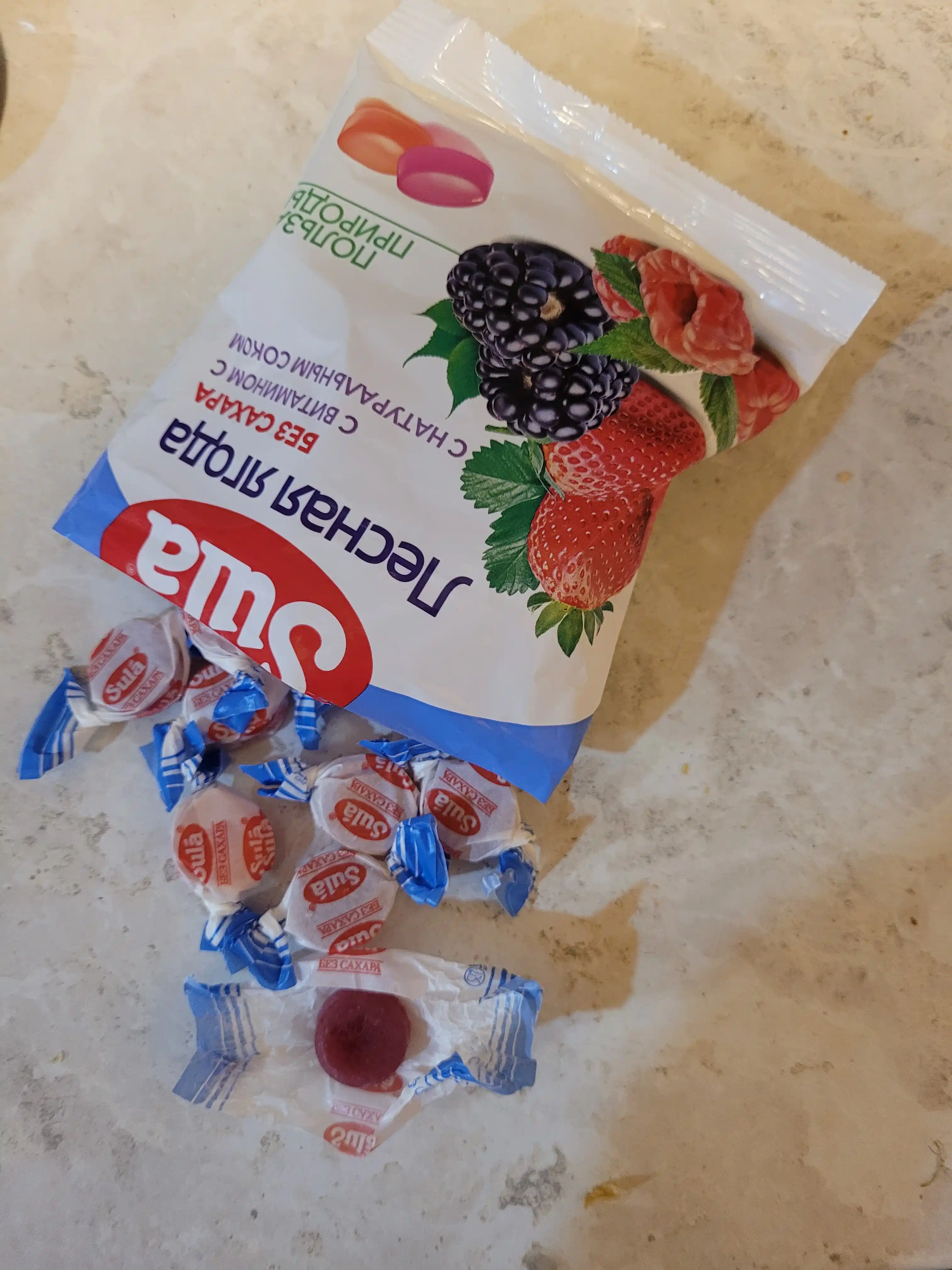 So'rg'ich karameli Sula O'rmon rezavorlar shakarsiz, 60 g