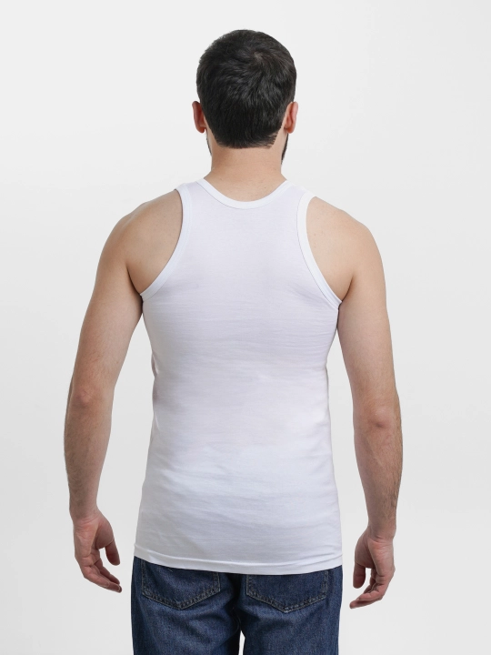Tabiiy paxtadan tikilgan erkaklar uchun choksiz mayka, S - XXL, 3 dona
