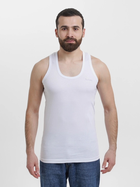 Tabiiy paxtadan tikilgan erkaklar uchun choksiz mayka, S - XXL, 3 dona