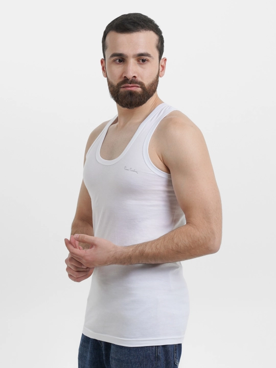 Tabiiy paxtadan tikilgan erkaklar uchun choksiz mayka, S - XXL, 3 dona