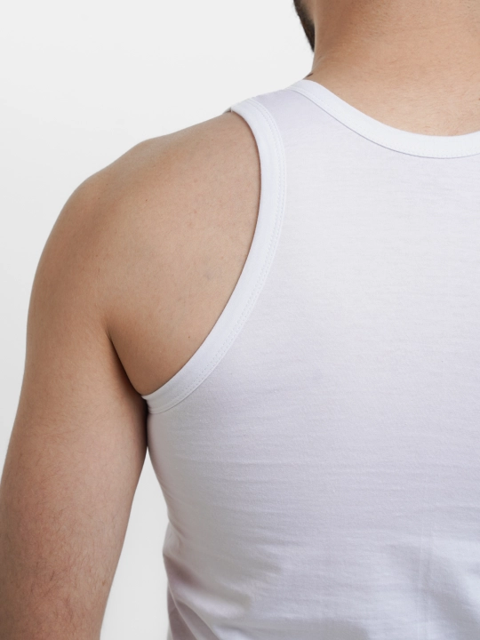 Erkaklar uchun mayka, choksiz, tabiiy paxtadan tikilgan, S-XXL, 3 dona