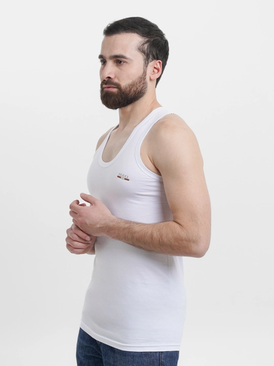 Erkaklar uchun mayka, choksiz, tabiiy paxtadan tikilgan, S-XXL, 3 dona