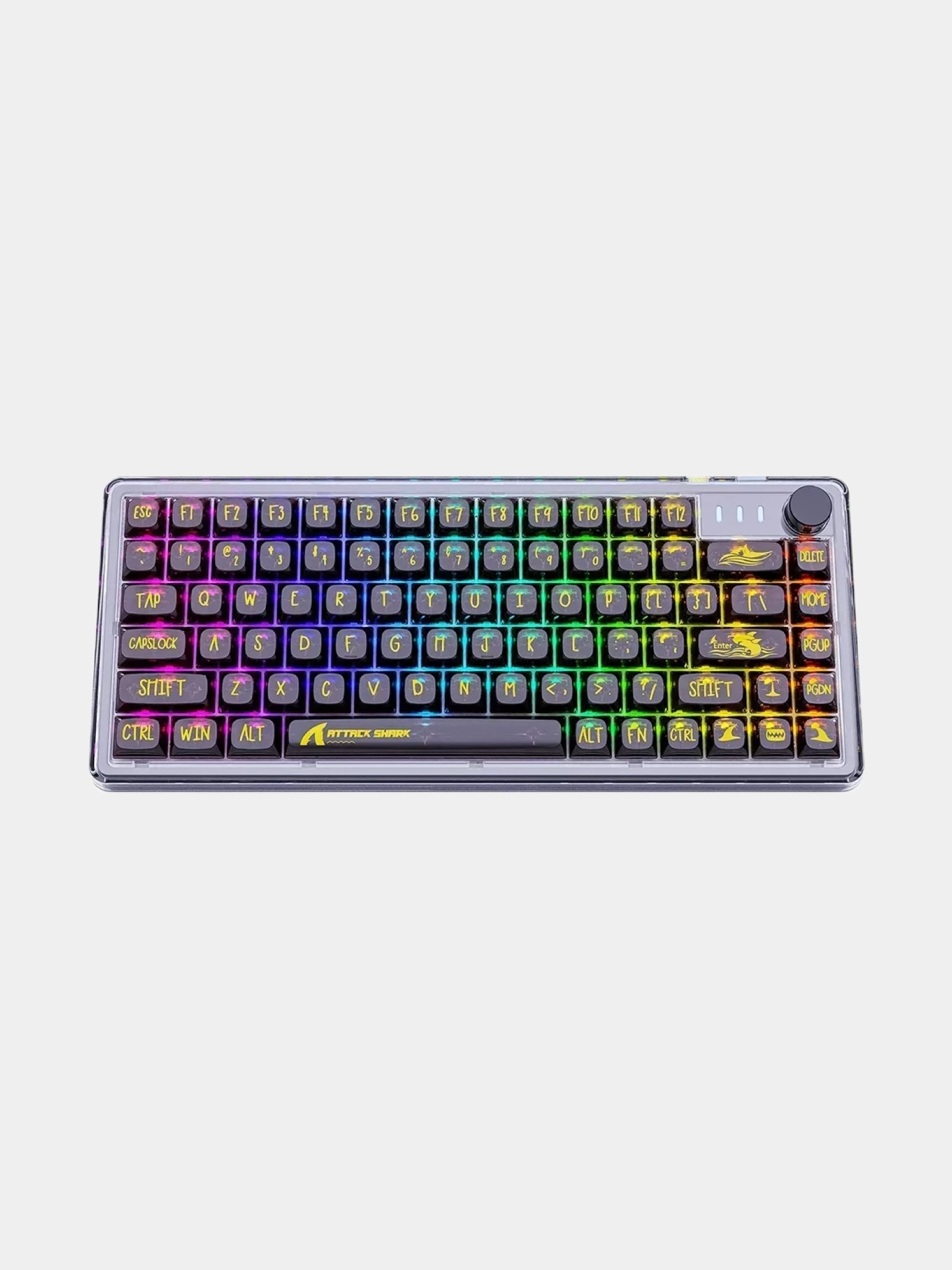 Механическая клавиатура Attack Shark K75, с белыми свитчами и RGB ...