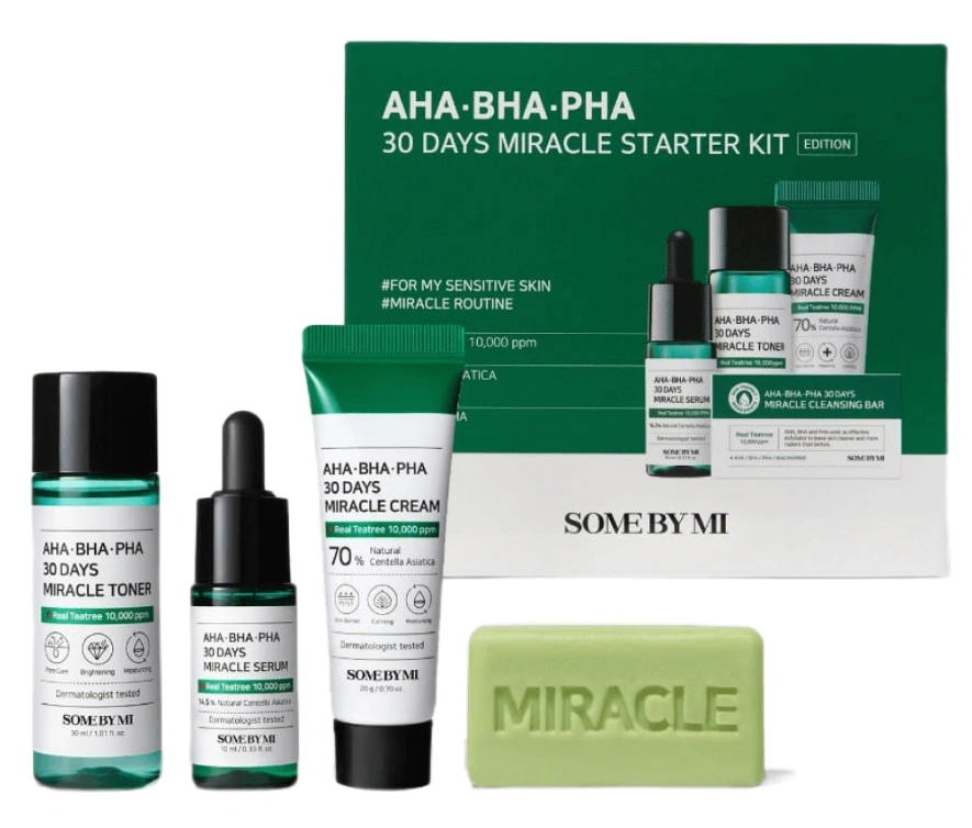 Средство для ухода за лицом Some By Mi AHA-BHA-PHA 30 Days Miracle AC SOS Kit Editio набор фото