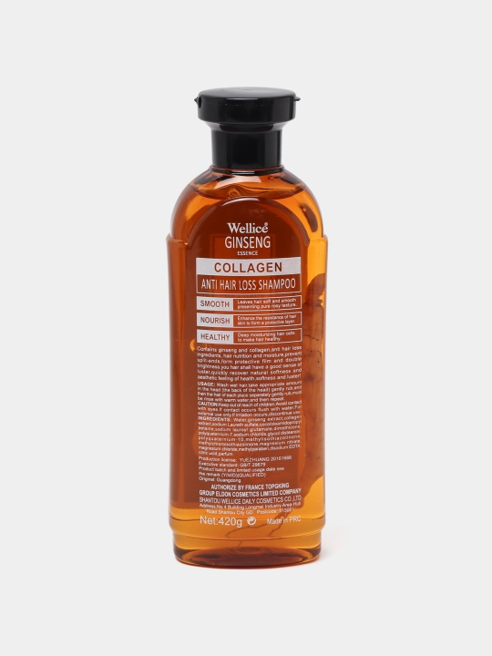 Shampun jenshenli Wellice Ginseng Collagen, sochlar tukilishiga qarshi, 420 ml