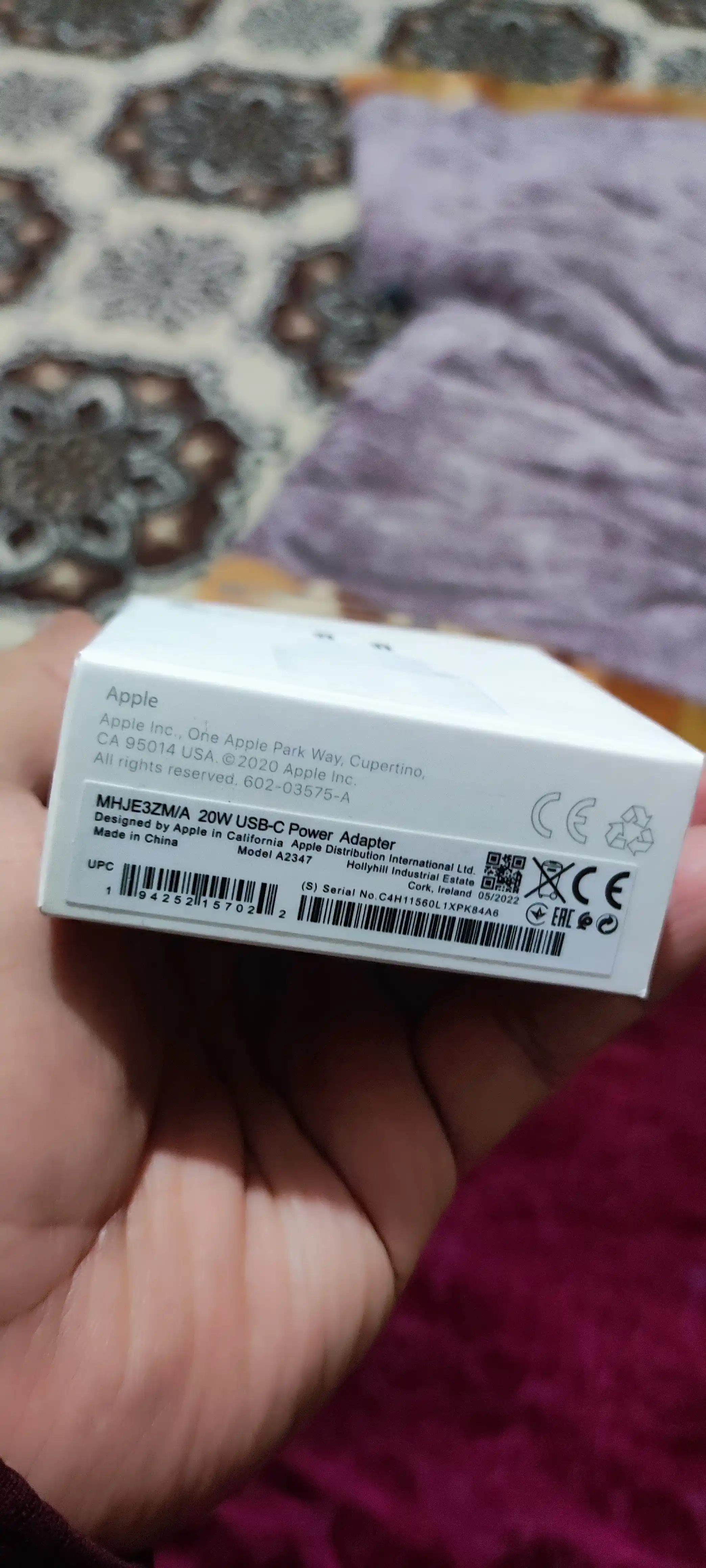 Apple USB-C 20W Power Adapter, блок питания для зарядки iPhone iPad iPod touch