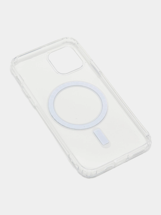Чехол Magsafe, для iPhone 11, 12, 13, 14, 15, X, XS, XR, Pro, Max, Plus прозрачный силикон