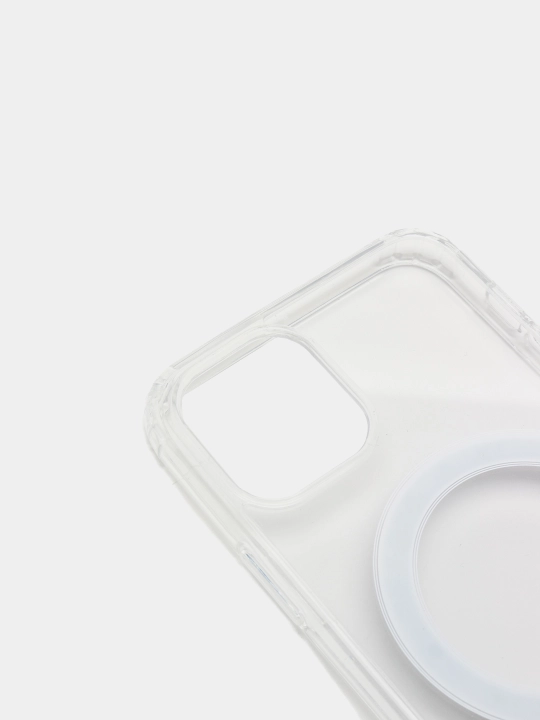 Чехол Magsafe, для iPhone 11, 12, 13, 14, 15, X, XS, XR, Pro, Max, Plus прозрачный силикон