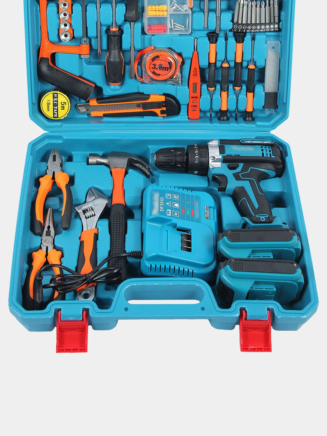 Шуруповерт набор из 54 предметов, быстрый зарядник купить по низким ...