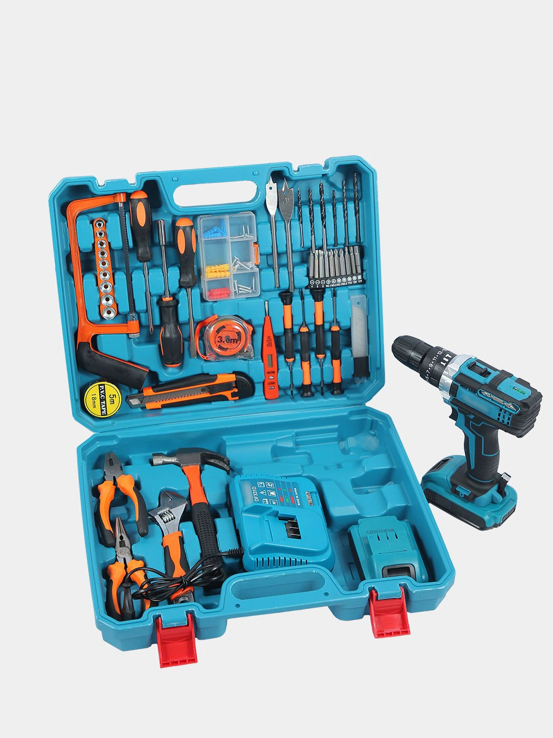 Шуруповерт набор из 54 предметов, быстрый зарядник купить по низким ...