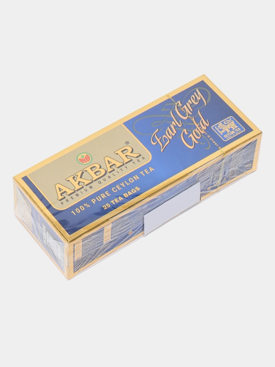 Черный чай Akbar Earl Grey, 25 шт по 2 гр, с ароматом бергамота