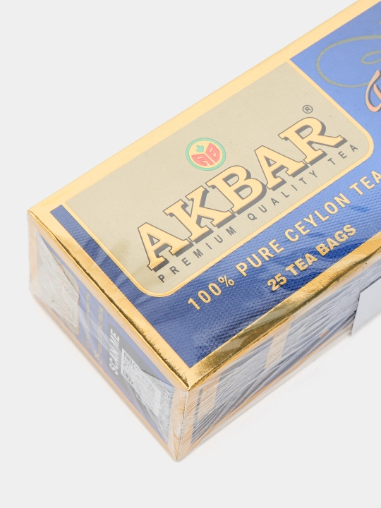 Черный чай Akbar Earl Grey, 25 шт по 2 гр, с ароматом бергамота