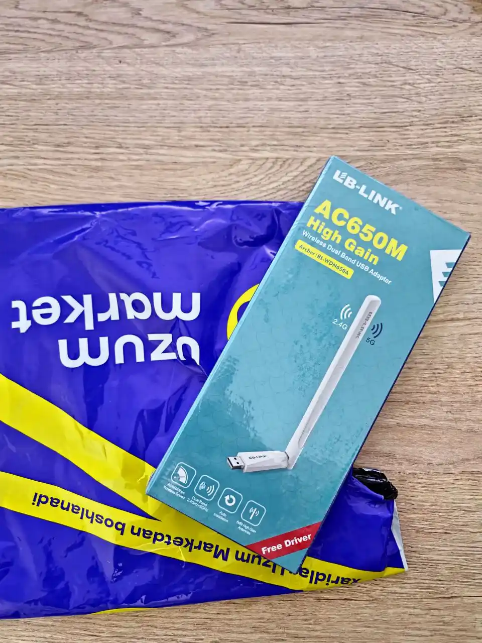Wi-Fi адаптер USB двухдиапазонный  LB-Link, с поддержкой WiFi 2.4 ГГц и 5 ГГц, 650 Mbps