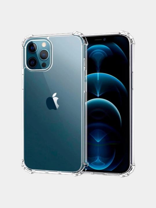 Прозрачный чехол для телефона iPhone 11, 12,13,14, 14 Pro, 15 Pro, 15 Pro Max, силиконовый - 