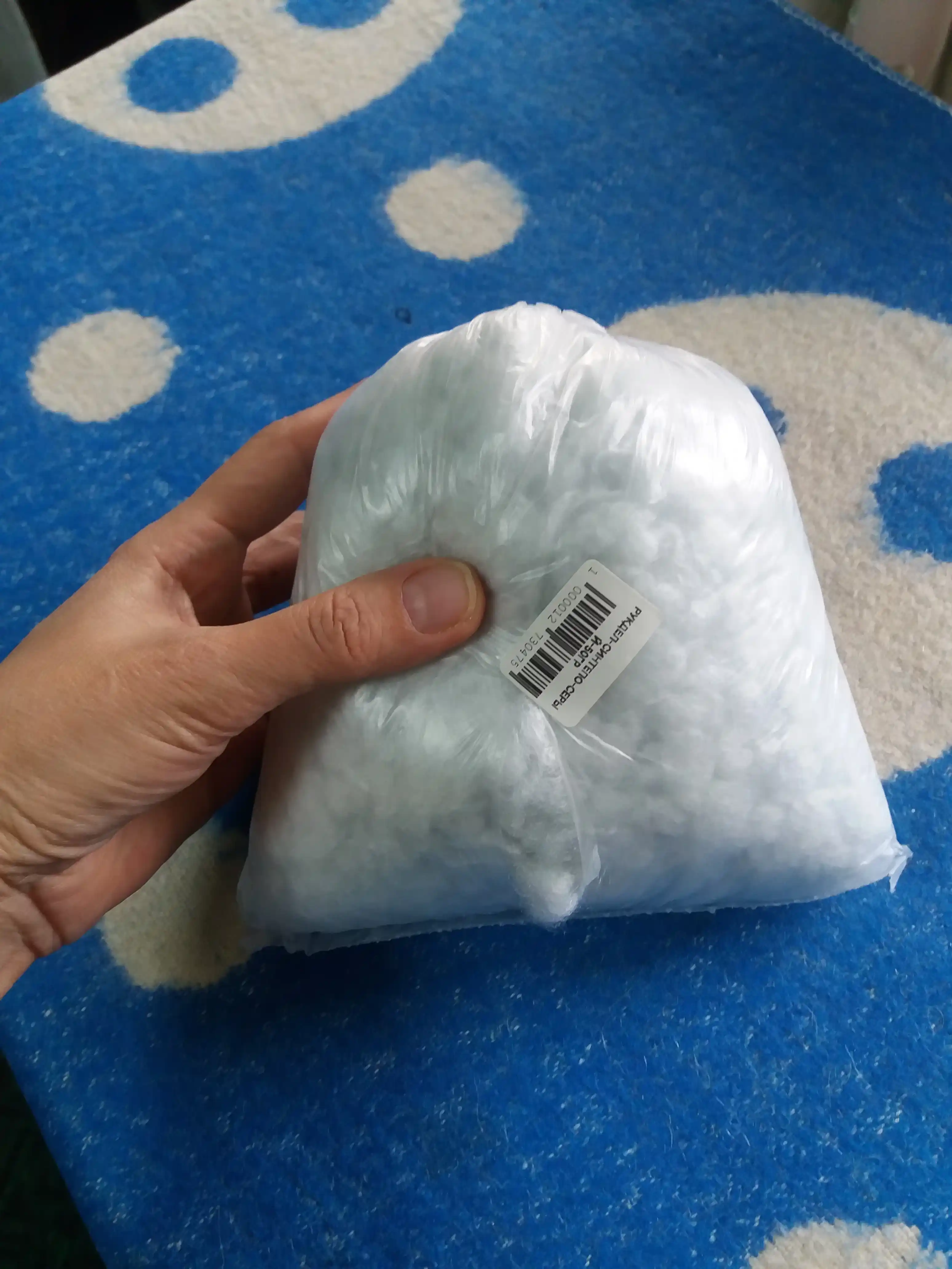Holofiber, o'yinchoqlar, yostiqlar va kiyimlar uchun to'ldiruvchi, sintepon, sintepux